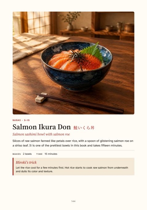 Salmon ikura don