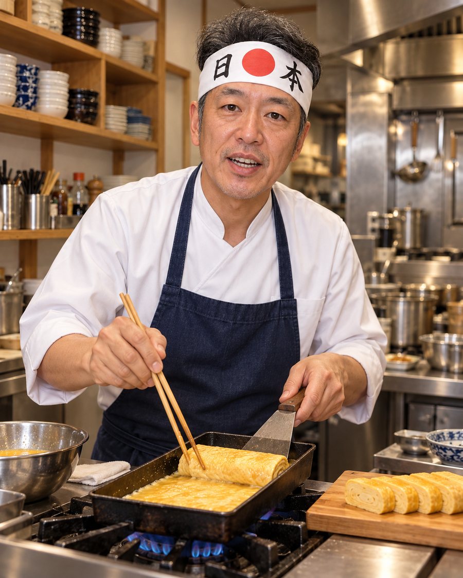 Hiroki rolling tamagoyaki